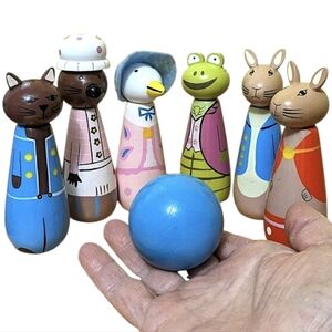 Beatrix Potter Peter Rabbit playset handcrafted wood Heirloom Classic Easter